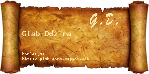 Glab Dóra névjegykártya